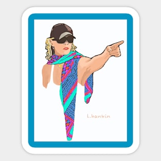 The Scarf on White Background Sticker